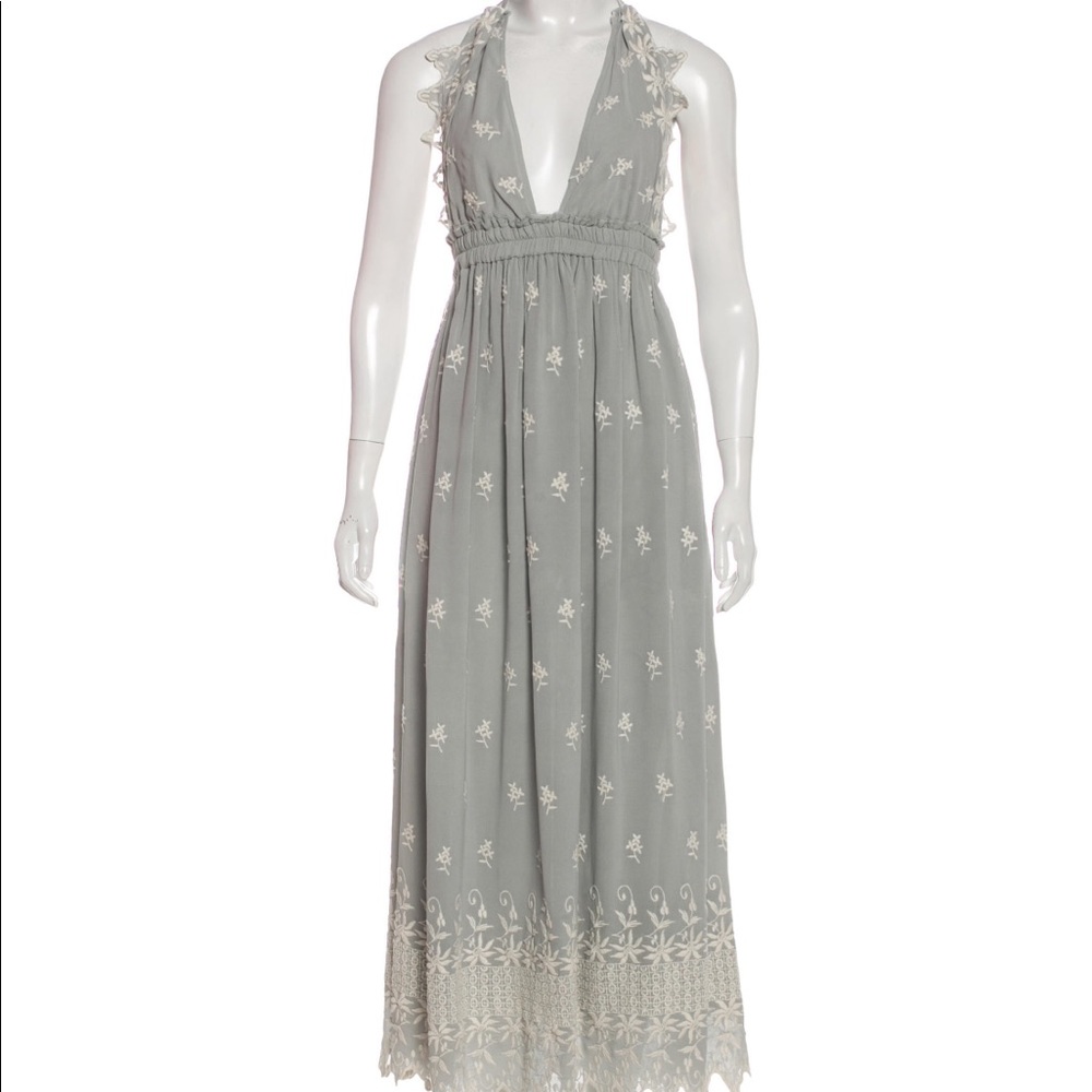 LoveShackFancy midi halter dress